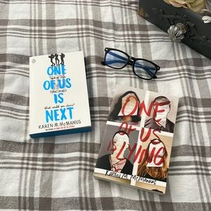 One of us is lying and one of us is next. The first two books in a series.